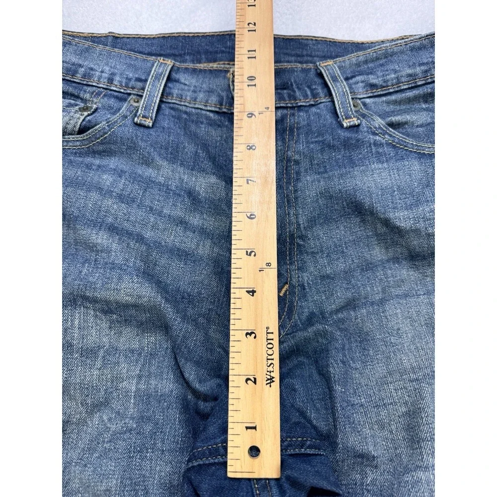 Levis 541 Jeans Men 34x38 Blue Athletic Straight Whisker Distress Stretch Denim